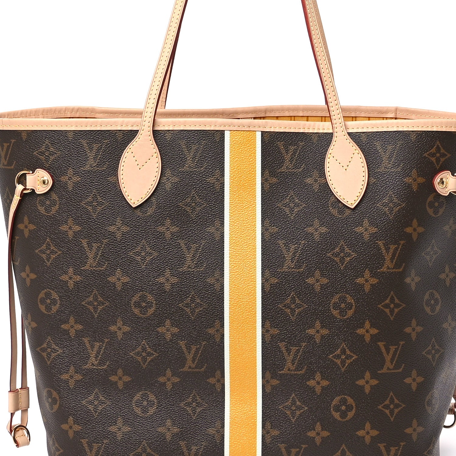 Louis Vuitton Monogram My LV Heritage Neverfull MM Yellow White 9 of 11