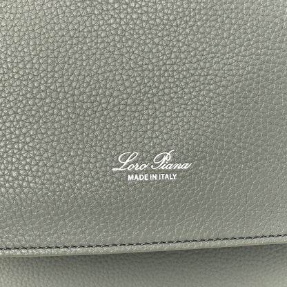 Loro Piana Grained Calfskin Large Bale Bag Yerba Mate 9 of 13