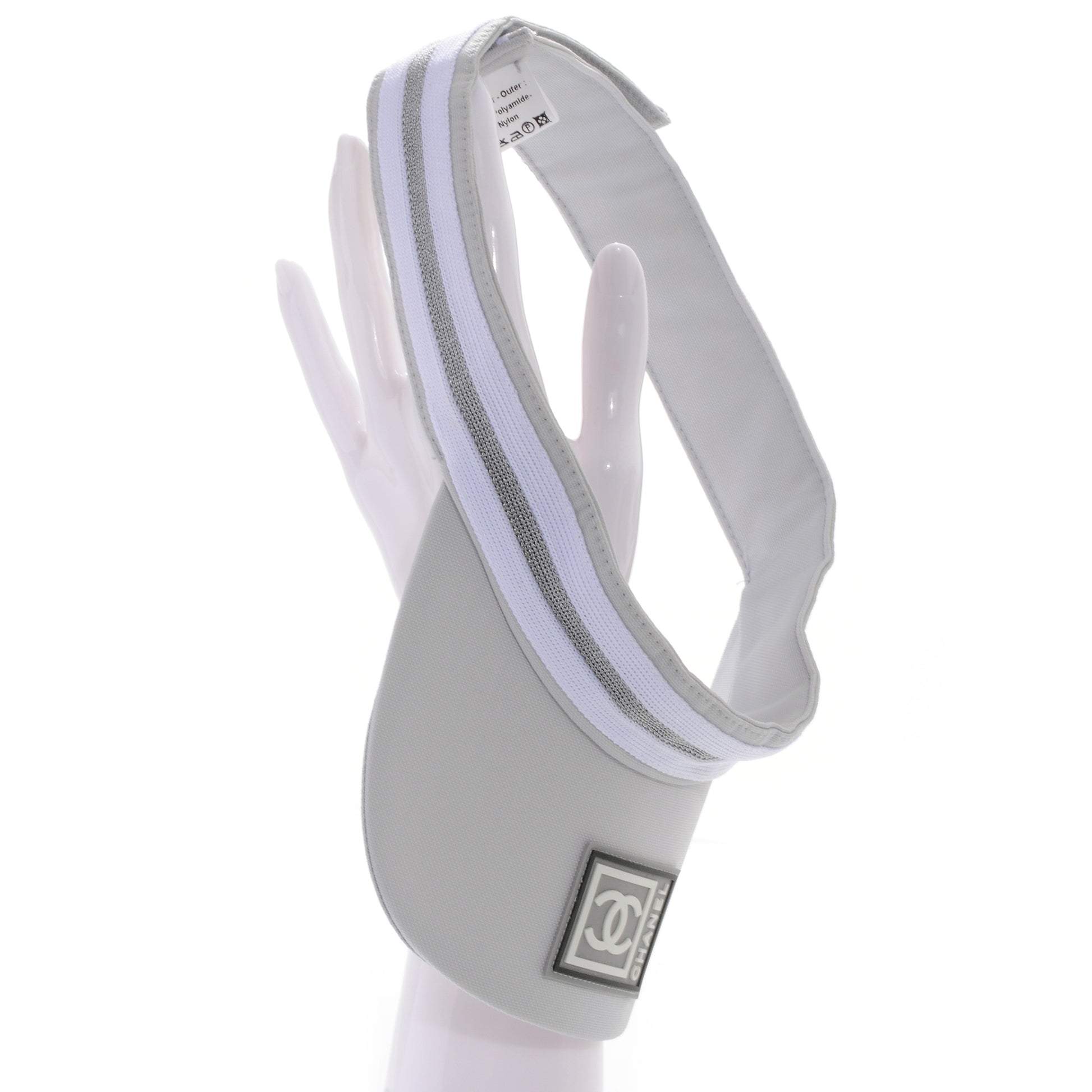 Chanel Nylon Sport Tennis Visor Grey 2 of 9
