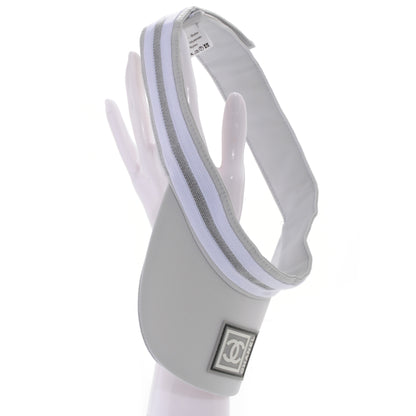 Chanel Nylon Sport Tennis Visor Grey 2 of 9
