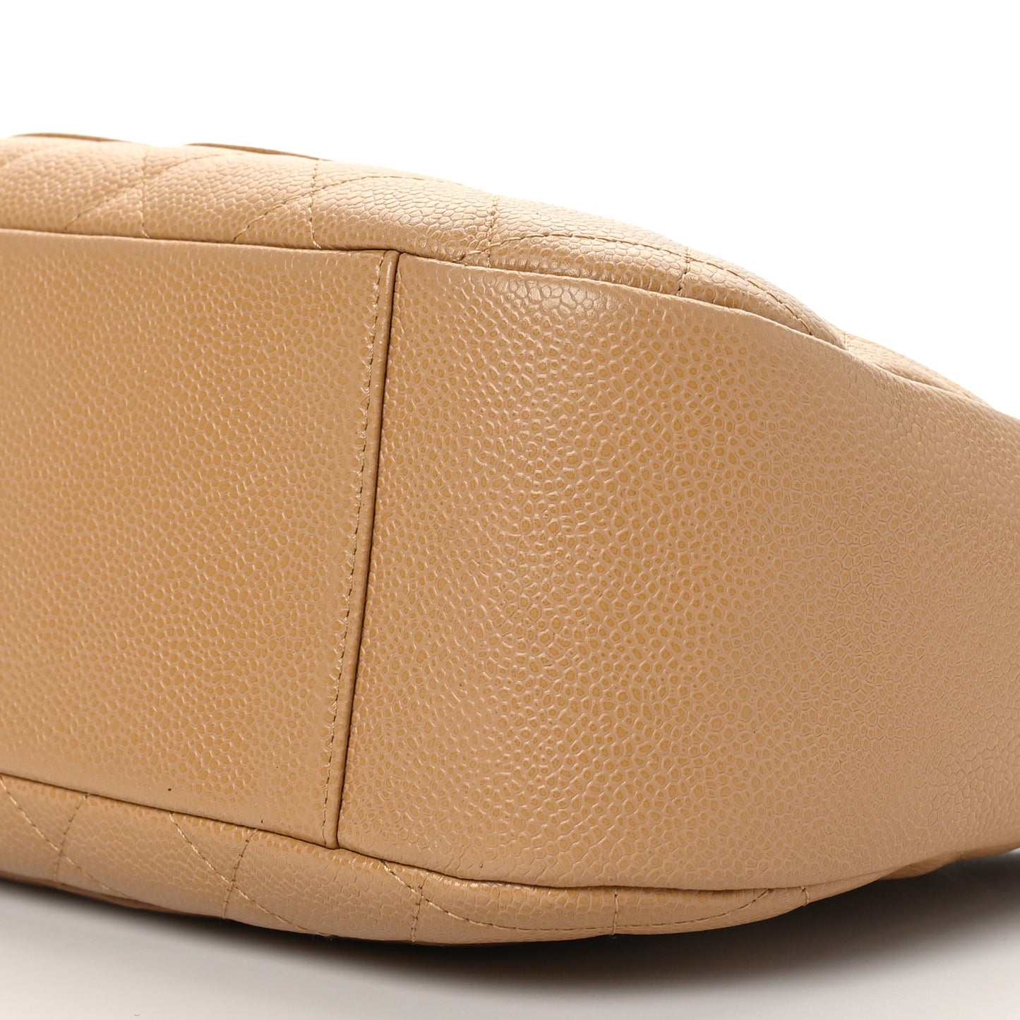 Caviar Quilted Timeless CC Shoulder Bag Beige