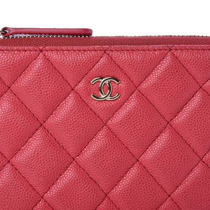 Chanel Caviar Quilted Small Cosmetic Case Dark Pink 9 of 10