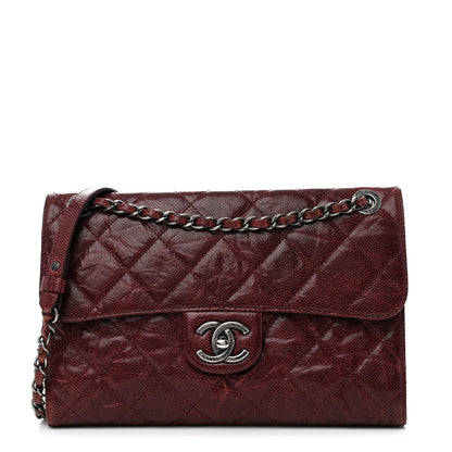 Chanel Crumpled Grained Calfskin Medium CC Crave Flap Bordeaux 1 of 10