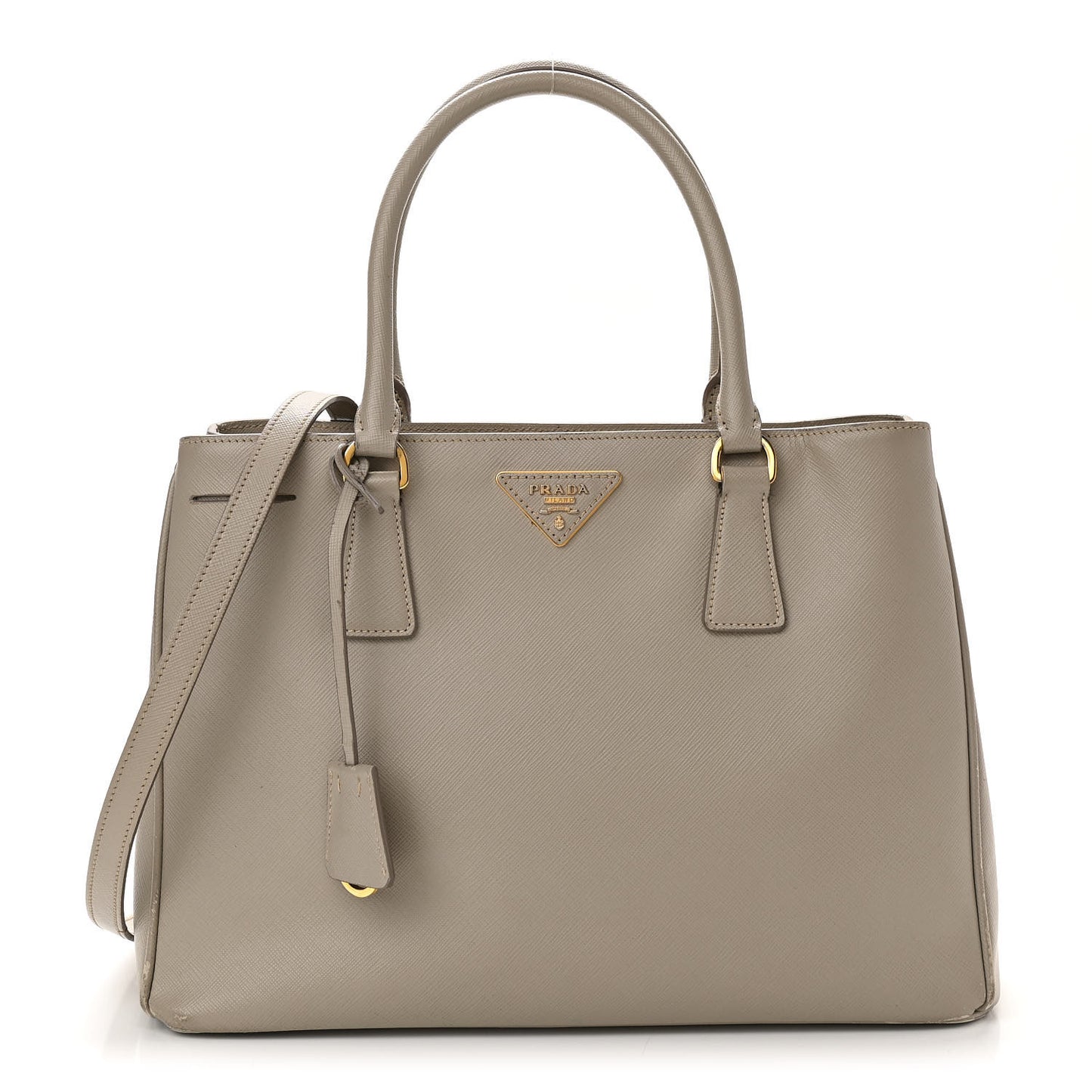 Saffiano Lux Medium Tote Argilla