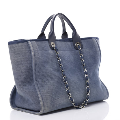 Chanel Canvas Medium Deauville Tote Blue 4 of 18
