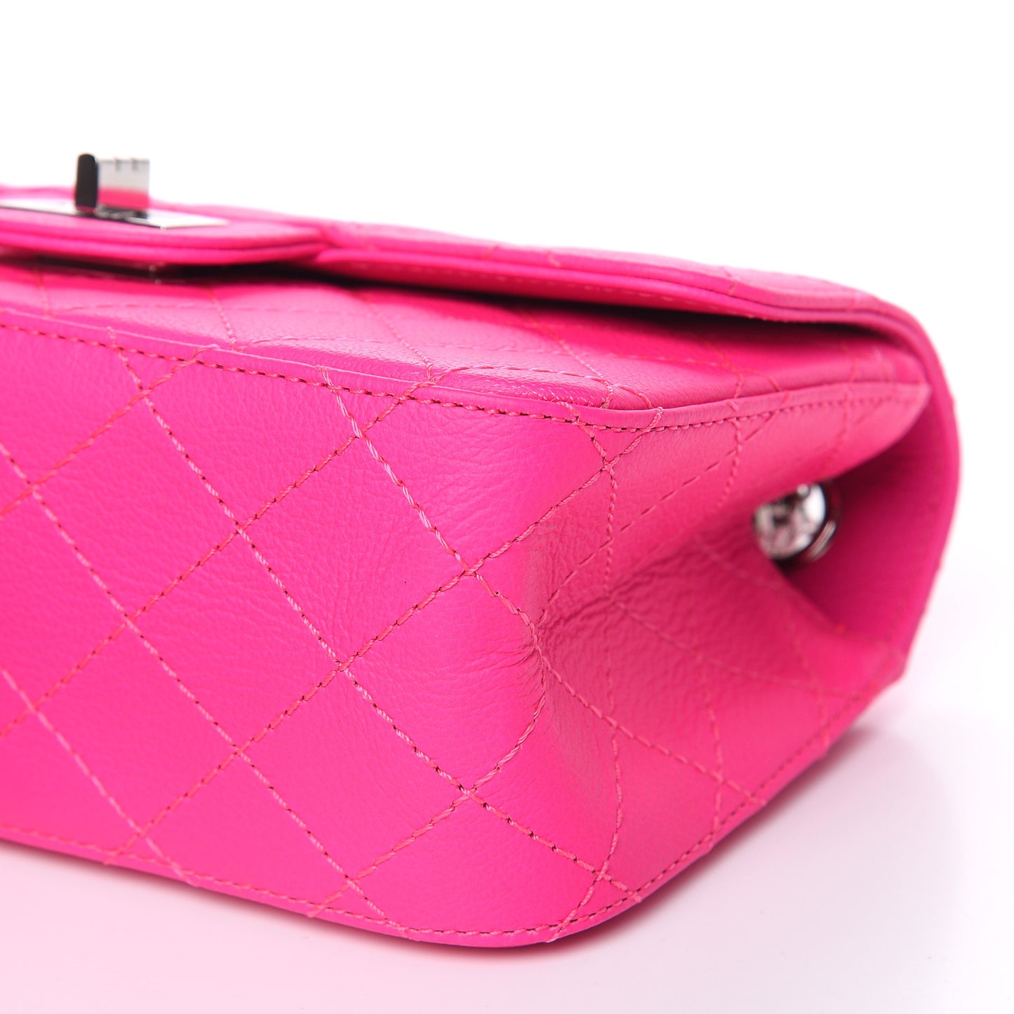 Goatskin Quilted 2.55 Reissue Mini Flap Fluorescent Pink