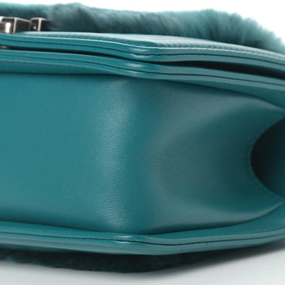 Chanel Orylag Rabbit Fur Calfskin Small Boy Flap Turquoise 9 of 11