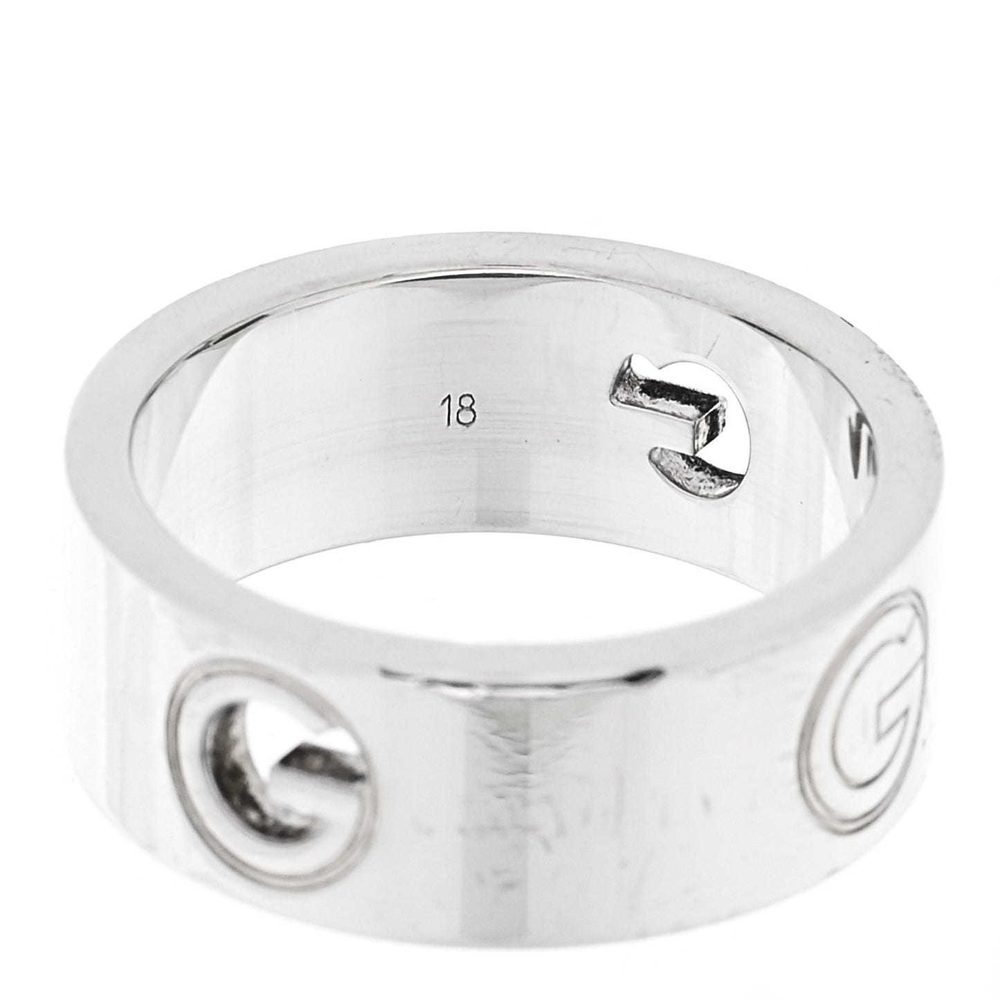 Sterling Silver G Cutout Band Ring 58 8.25