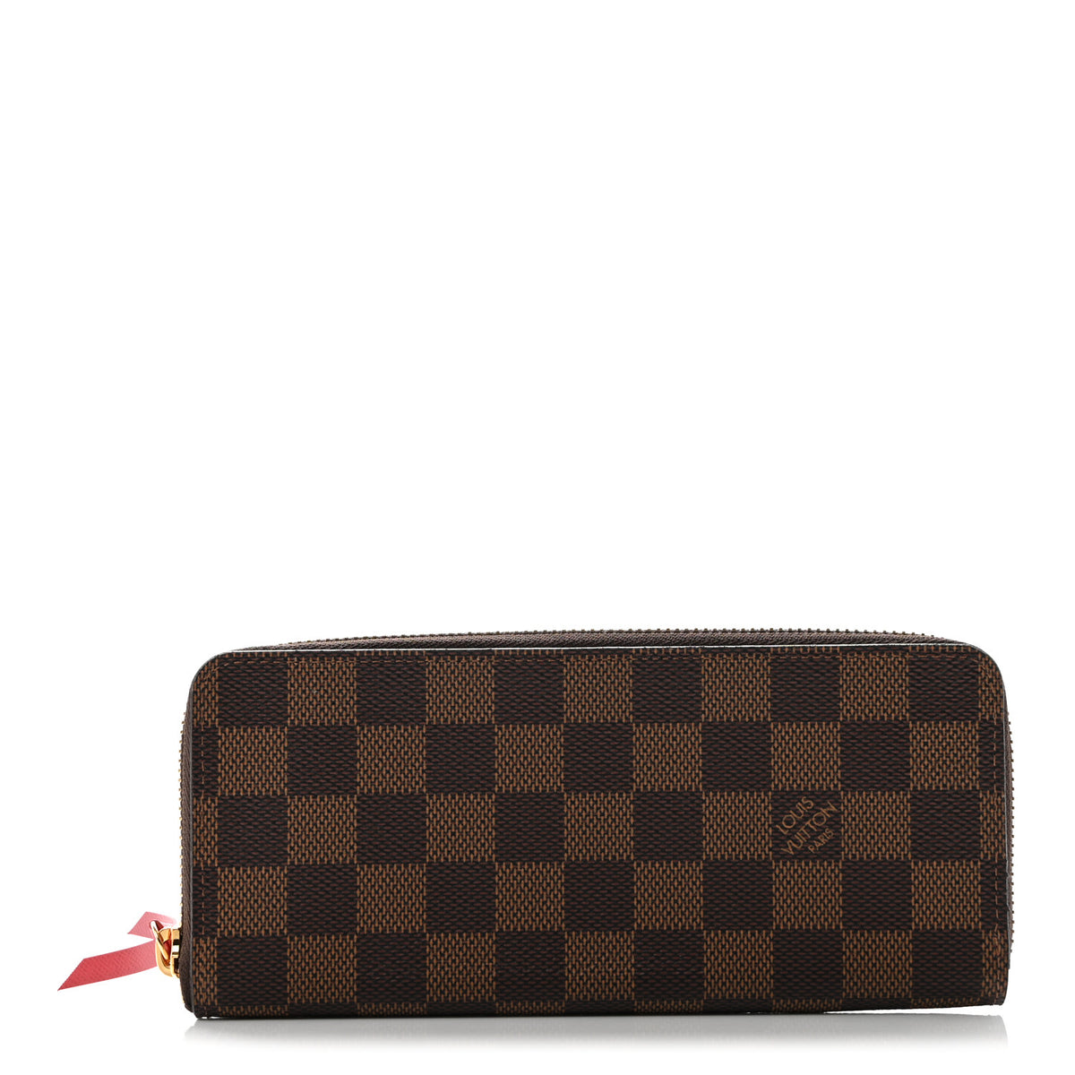 Damier Ebene Clemence Wallet Cherry