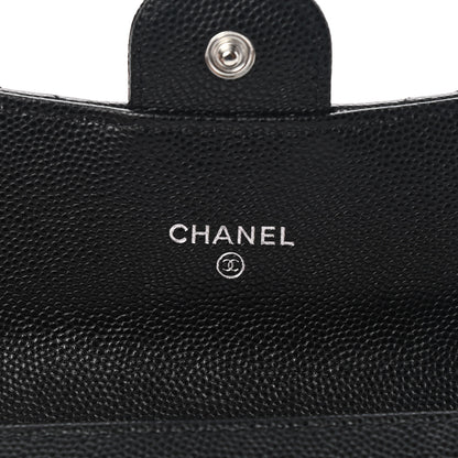 Chanel Caviar Quilted Medium Gusset Flap Wallet Black 6 of 9