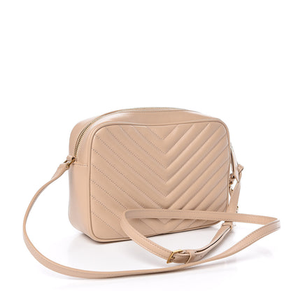 Saint Laurent Calfskin Matelasse Monogram Lou Camera Bag Nude Powder 3 of 10