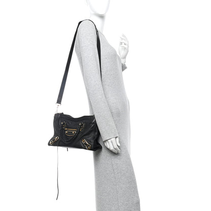 Balenciaga Chevre Gold Metallic Edge Hardware S City Black 2 of 10