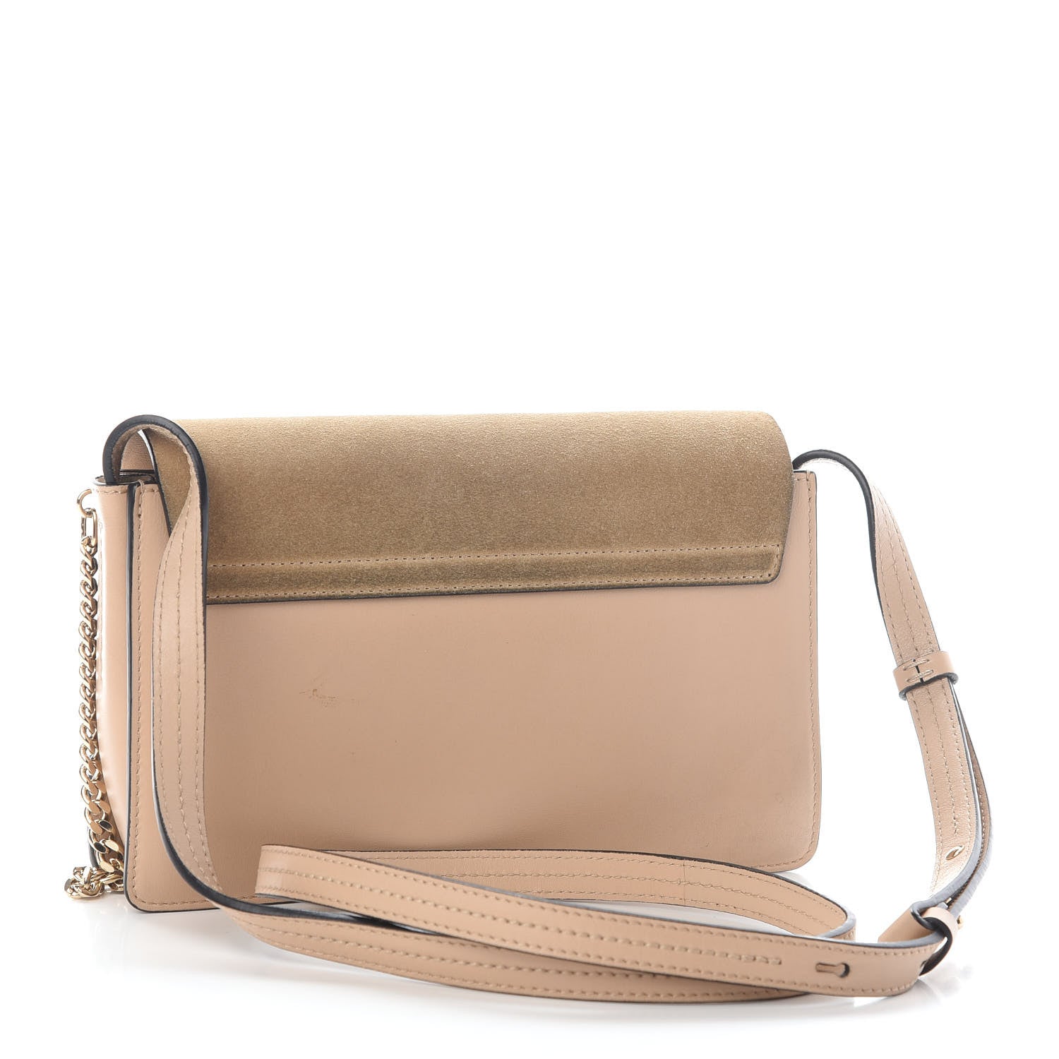 Chloe Suede Calfskin Small Faye Shoulder Bag Cement Pink 2 of 9