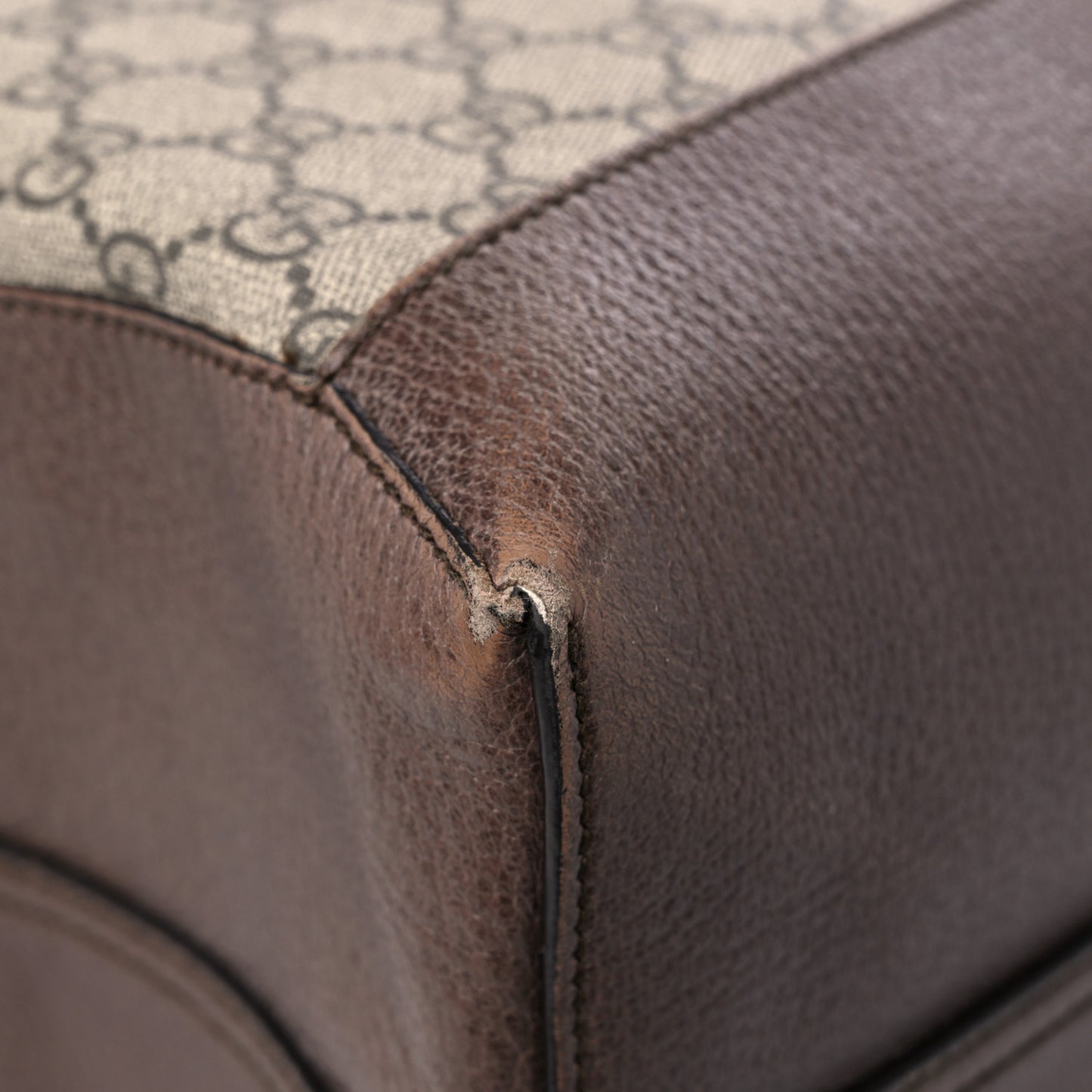 GG Supreme Monogram Web Ophidia Tote Brown