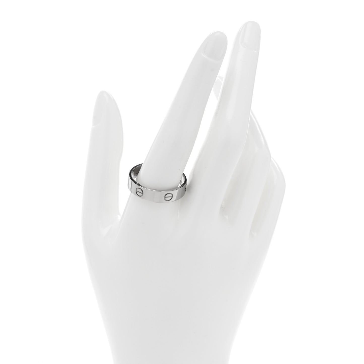 18K White Gold 5.5mm LOVE Ring 68 12.25