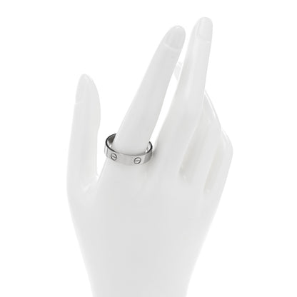 Cartier 18K White Gold 5.5mm LOVE Ring 68 12.25 2 of 5