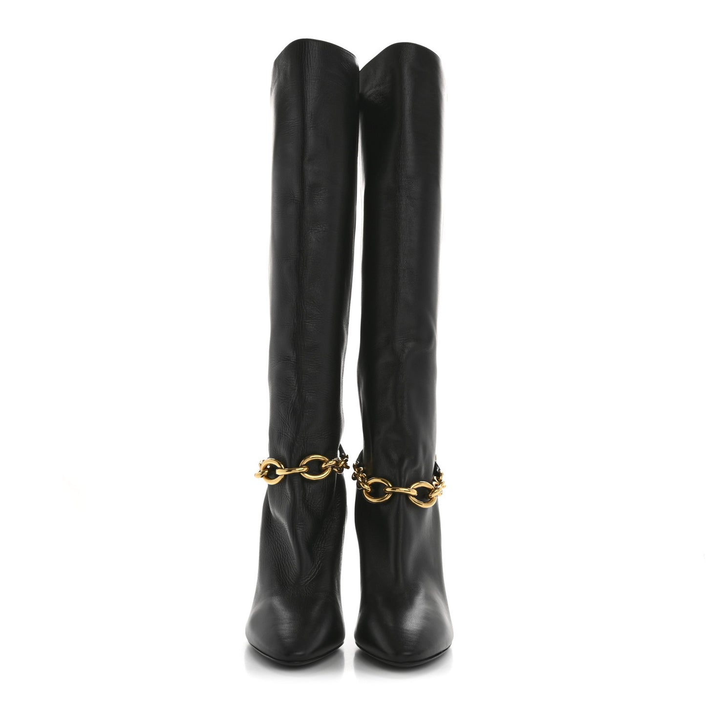 Smooth Calfskin Le Maillon 95 Boots 38.5 Black