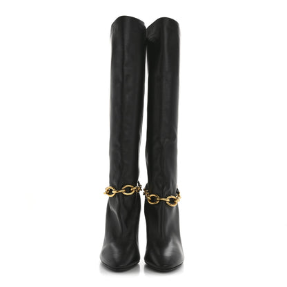 Saint Laurent Smooth Calfskin Le Maillon 95 Boots 38.5 Black 2 of 8