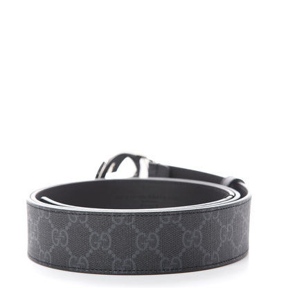 Gucci GG Supreme Monogram Selleria Calfskin Interlocking G 40mm Belt 115 46 Black 2 of 5