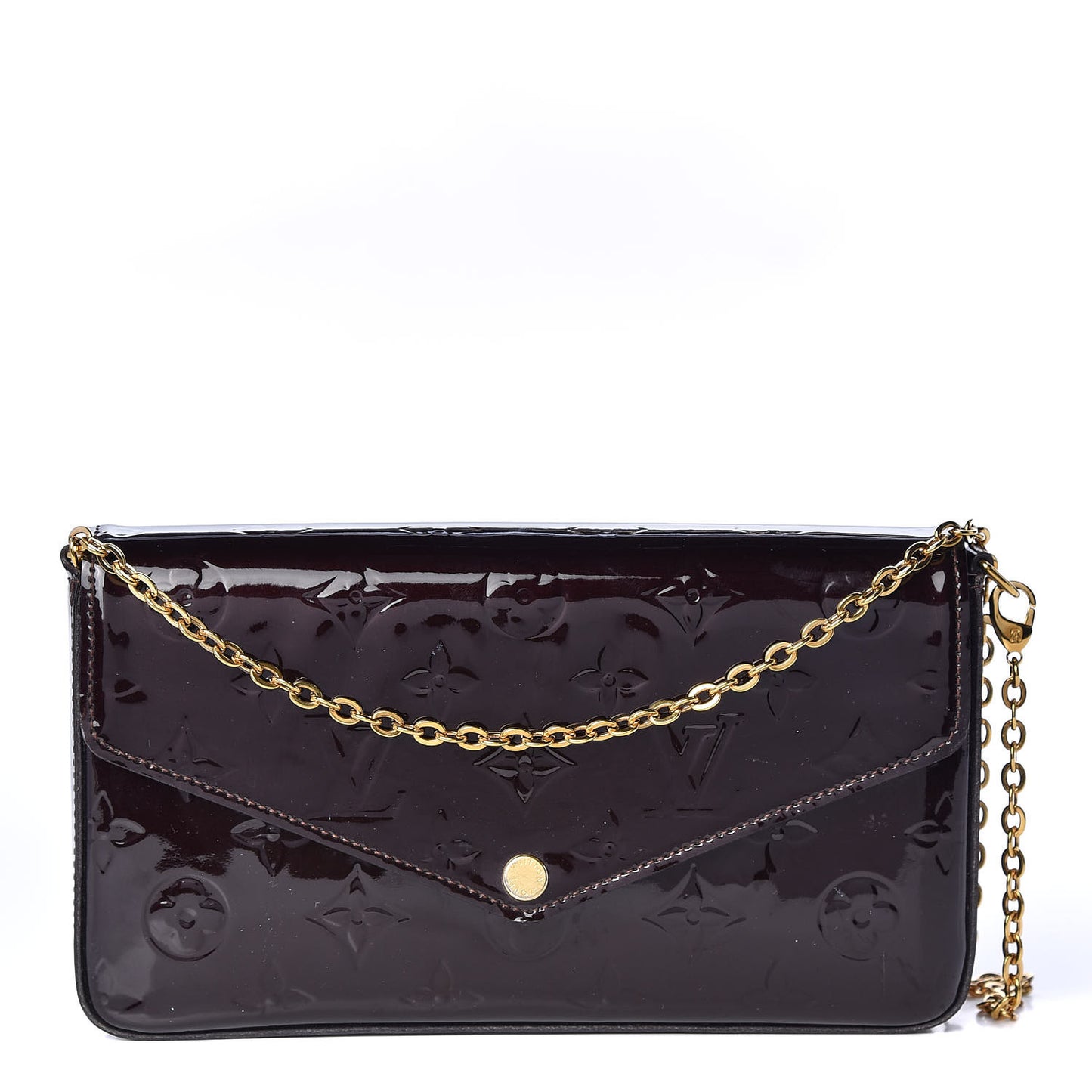 Vernis Pochette Felicie Chain Wallet Amarante