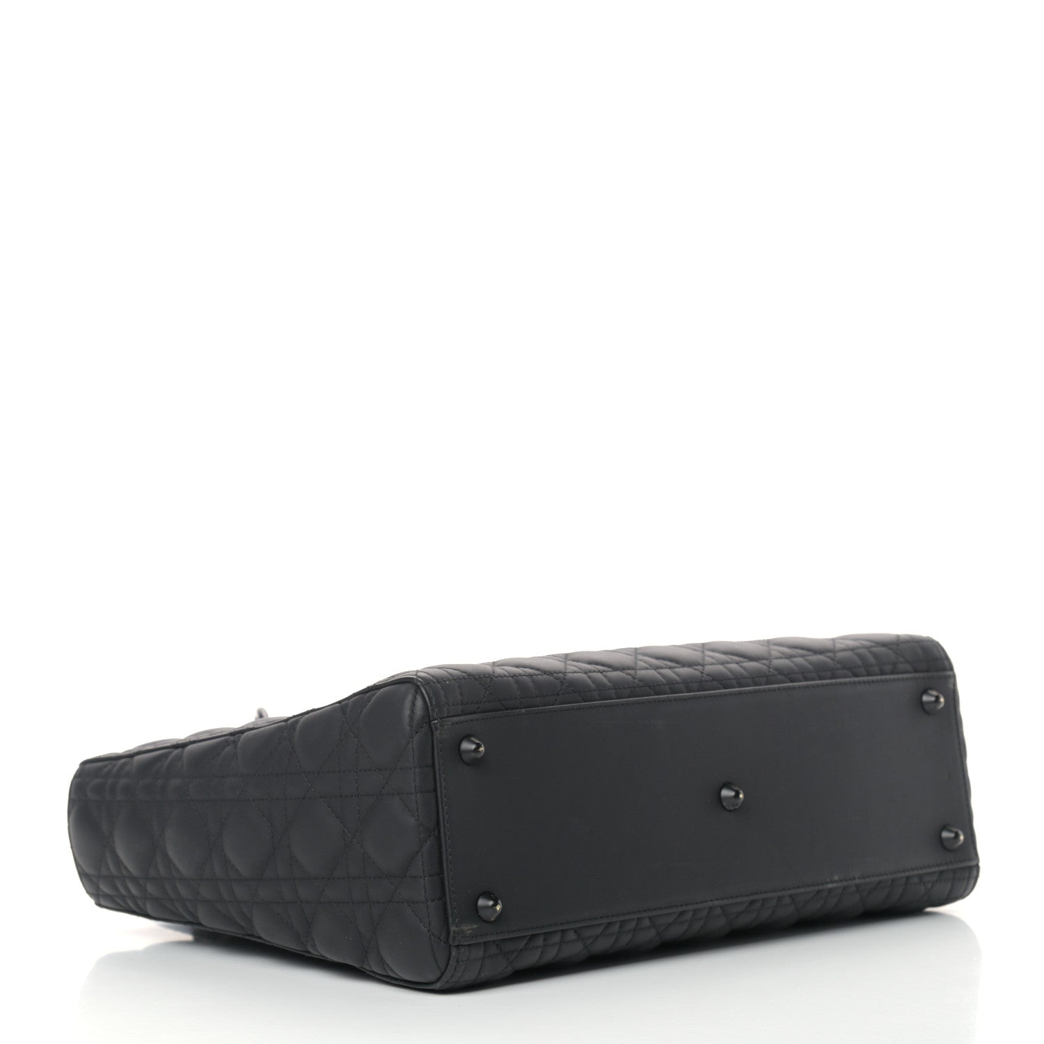 Christian Dior Ultra Matte Calfskin Cannage Large Lady Dior Black 4 of 15