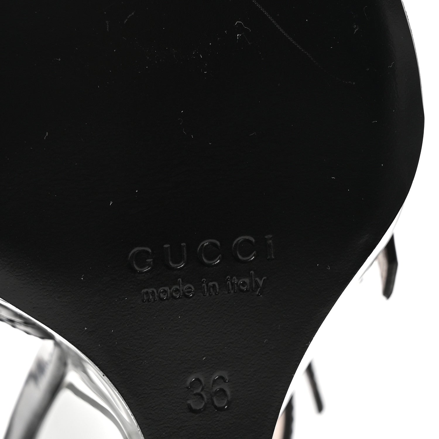 Gucci Regent Calfskin Wedge Mules 36 Black 7 of 9