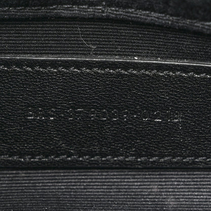 Saint Laurent Calfskin Matelasse Chevron Monogram A5 Wristlet Black 7 of 13