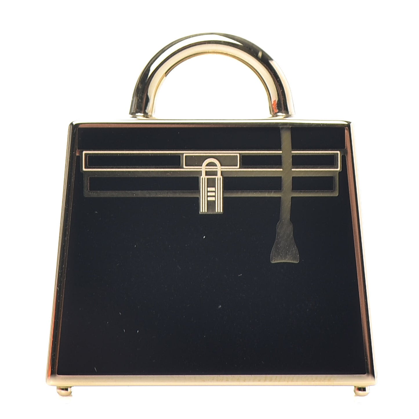 Lacquered Permabrass Kelly Curiosite Charm Black