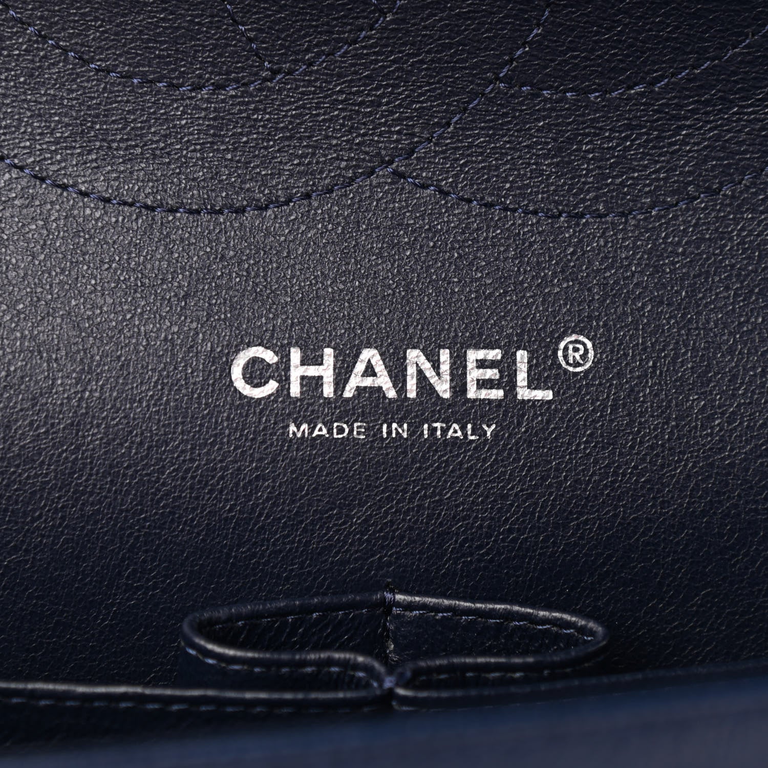 Chanel Caviar Quilted Jumbo Double Flap Navy Blue 6 of 9