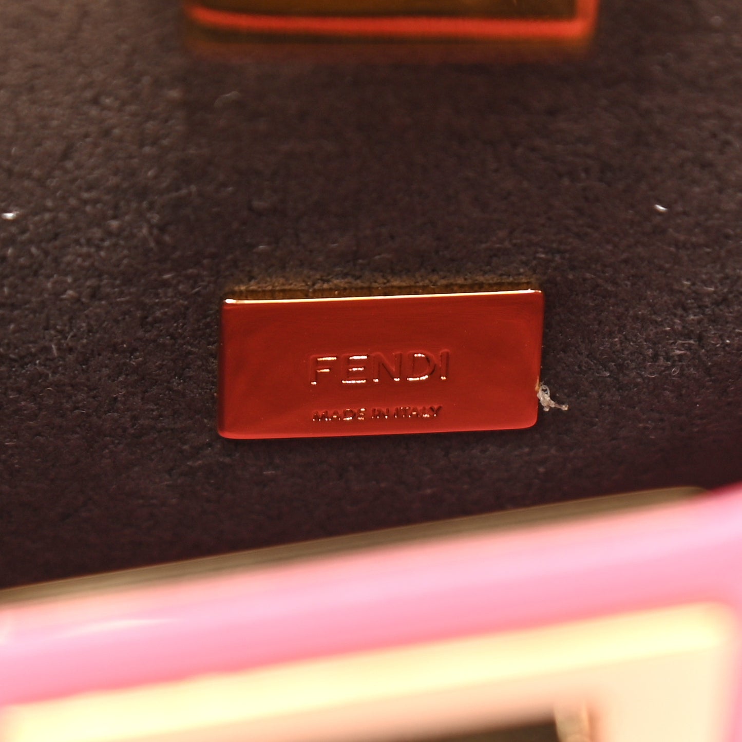 Shiny Nappa Micro Peekaboo Iconic Satchel Rosa Fluo
