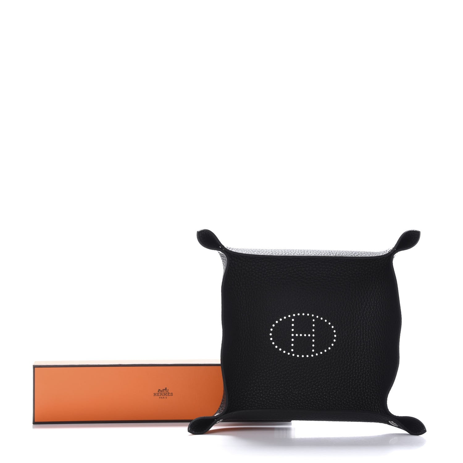 Hermes Taurillon Clemence Mises et Relances Change Tray Black 4 of 4