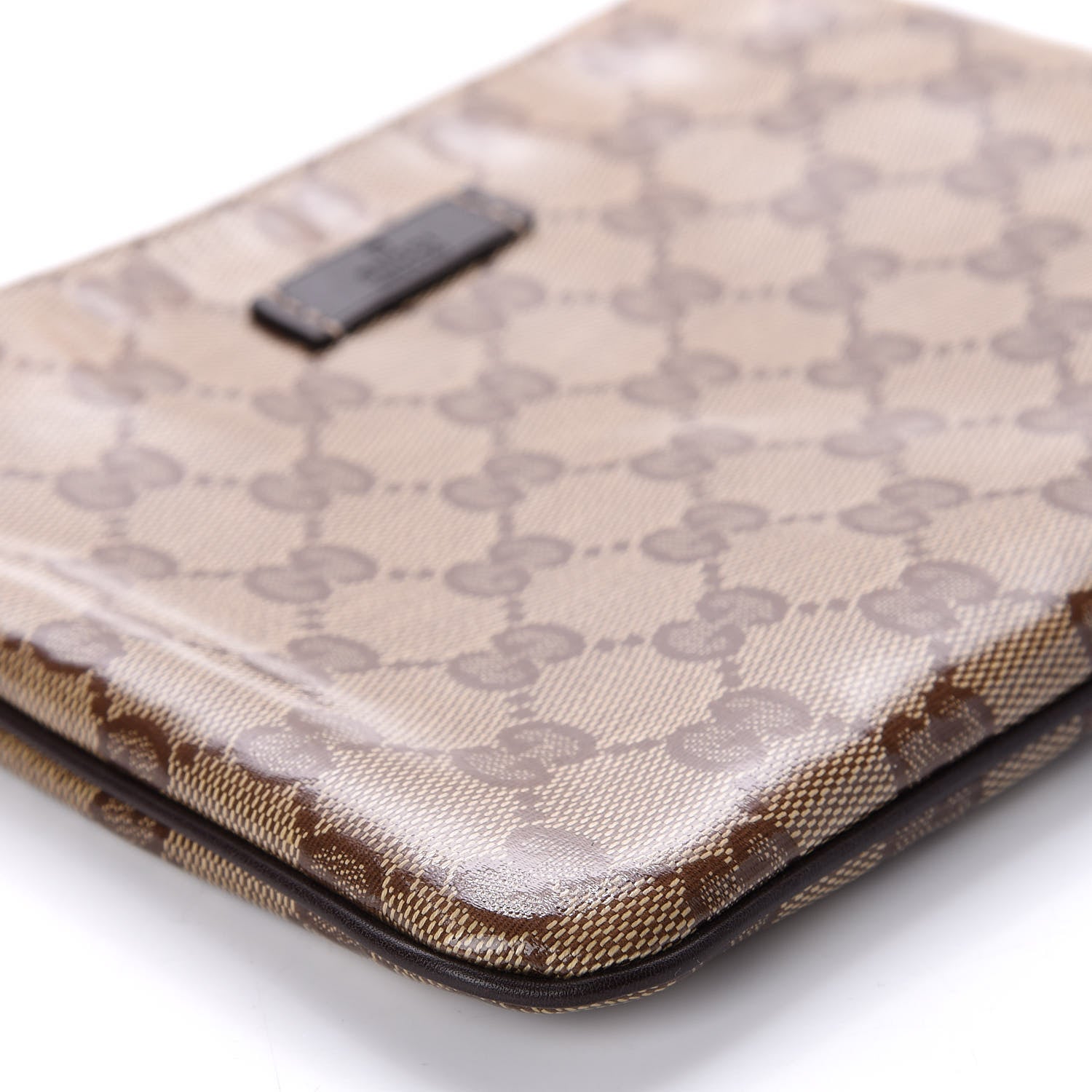 Gucci Crystal Monogram Pouch Dark Brown 6 of 9