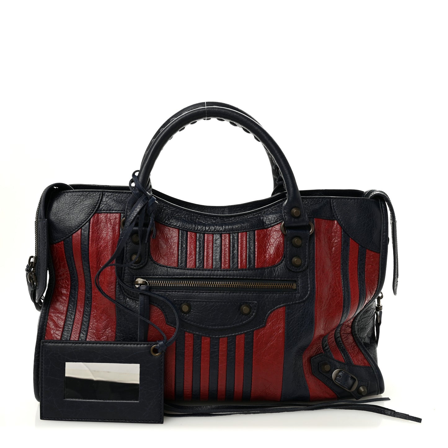 Cuir Arena Striped Classic Hardware City Bleu Nuit Rouge