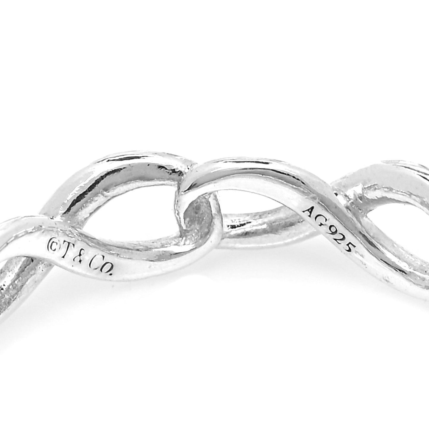 Sterling Silver Narrow Infinity Band Ring 46 3.75