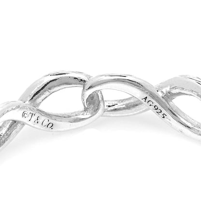 Tiffany Sterling Silver Narrow Infinity Band Ring 46 3.75 4 of 5