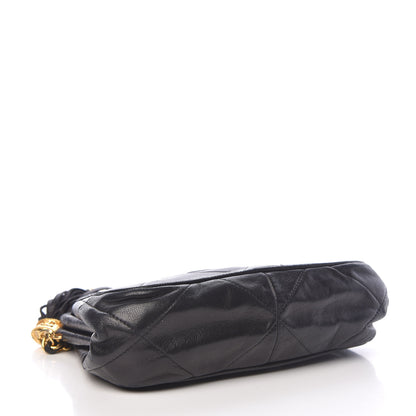 Chanel Lambskin Quilted Tassel Kisslock Evening Bag Black 4 of 12