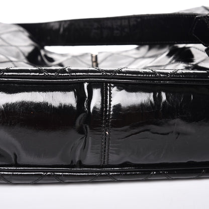 Chanel Patent Quilted CC Shoulder Bag Black 16 of 17