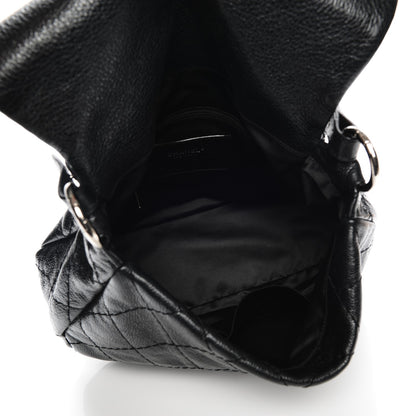 Chanel Glazed Calfskin Stitched XL On The Road Flap Black 5 of 10
