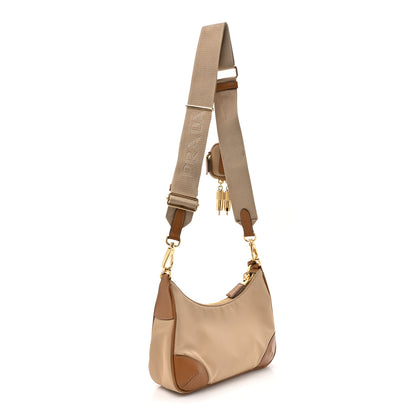 Prada Nylon Saffiano Re-Edition 2005 Shoulder Bag Camel Caramel 3 of 9
