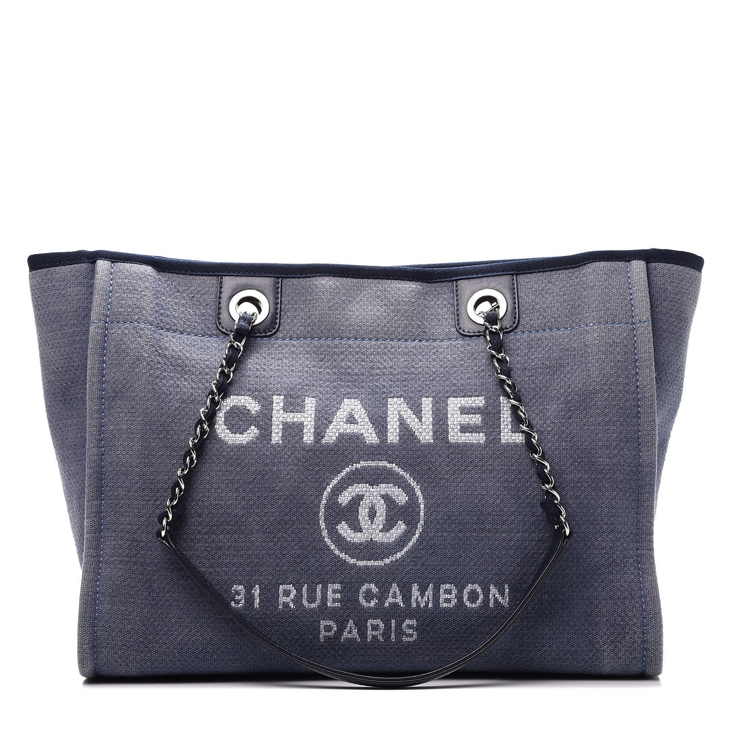 Canvas Small Deauville Tote Blue