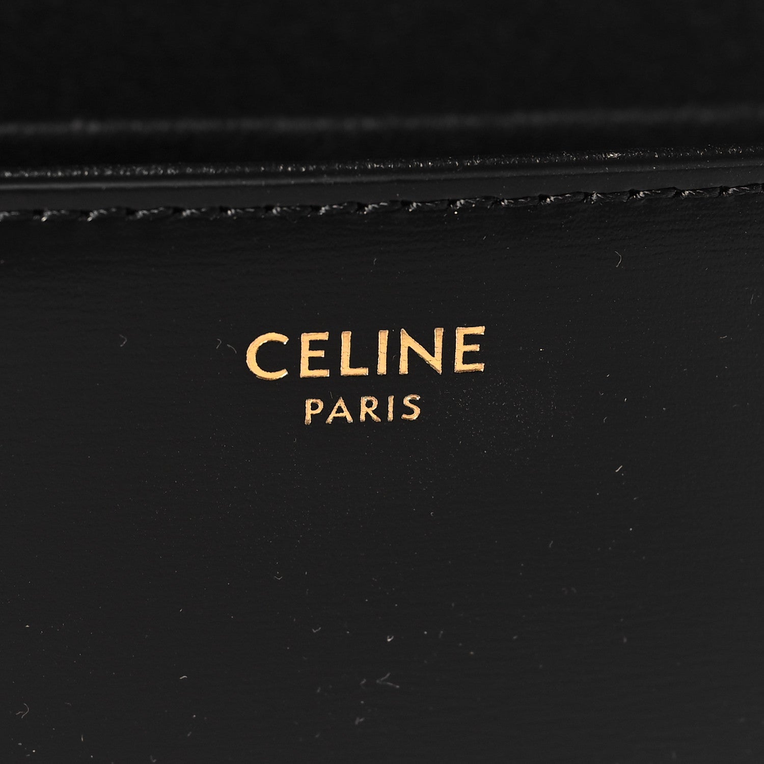 Celine Shiny Calfskin Triomphe Chain Shoulder Bag Black 6 of 10