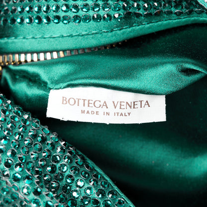 Bottega Veneta Crystal Embellished Satin Mini Hotfix Jodie Emerald 7 of 11