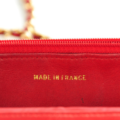 Chanel Caviar Timeless CC Wallet On Chain WOC Red 7 of 11