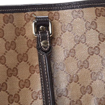 Gucci Crystal Monogram Medium Joy Tote Beige Ebony Testa di Moro 12 of 29