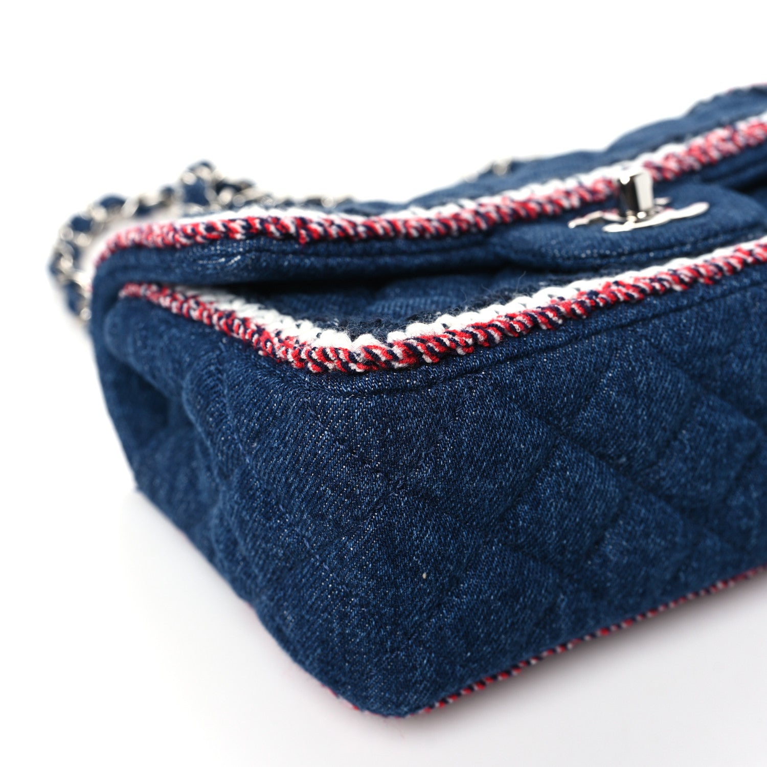 Chanel Denim Braided Mini Rectangular Flap Bag Blue 9 of 11