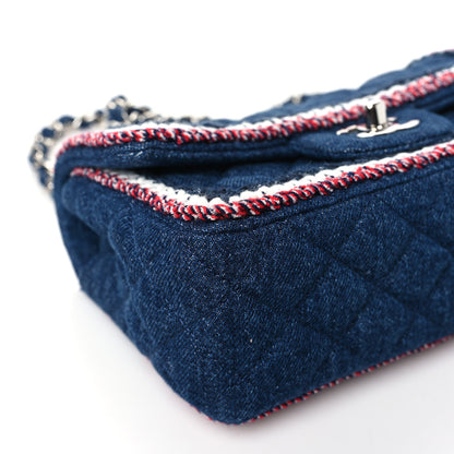 Chanel Denim Braided Mini Rectangular Flap Bag Blue 9 of 11