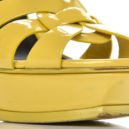 Saint Laurent Patent Tribute 105 Platform Sandals 35 Citron 18 of 19