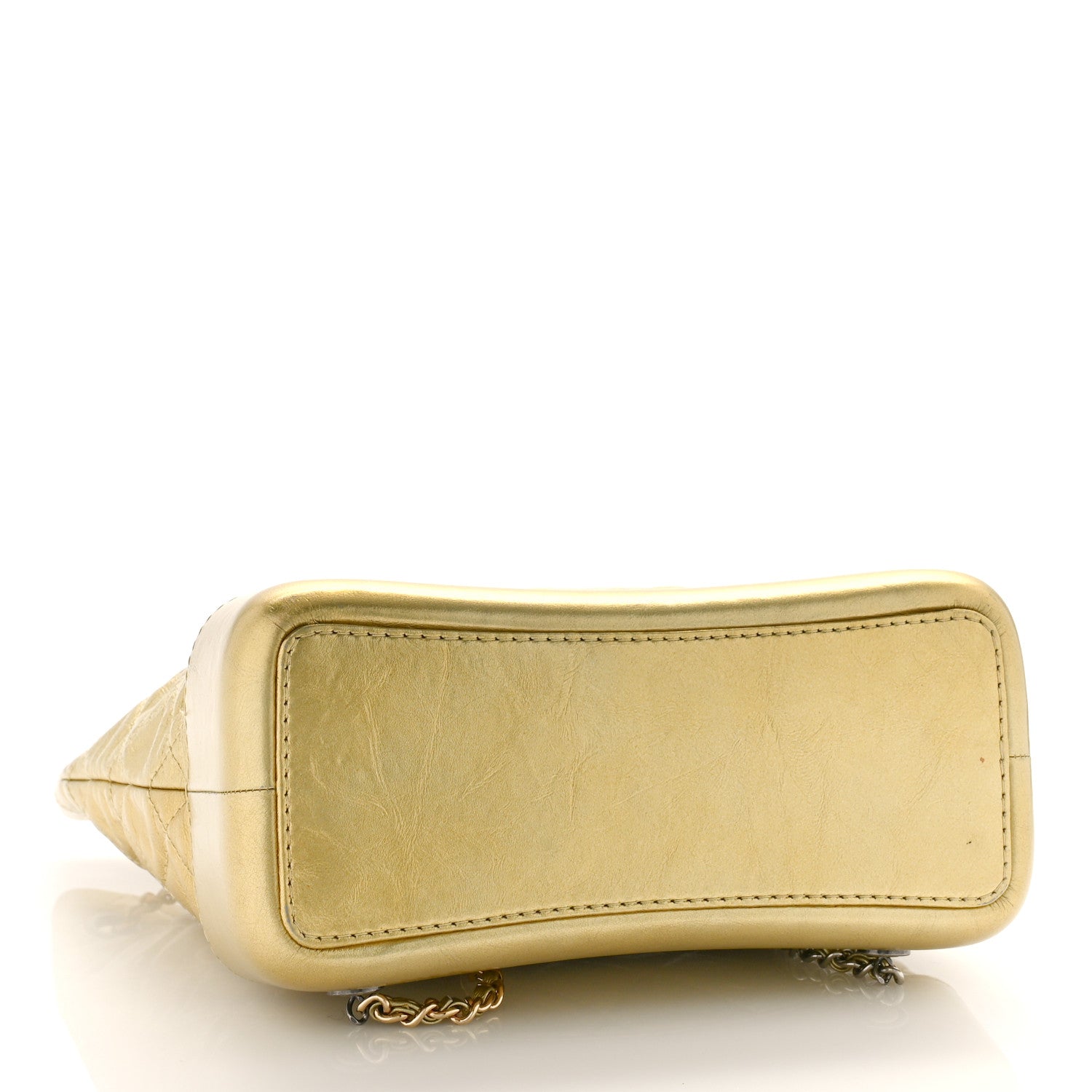 Chanel Metallic Lambskin Small Quilted Gabrielle Backpack Gold 4 of 9