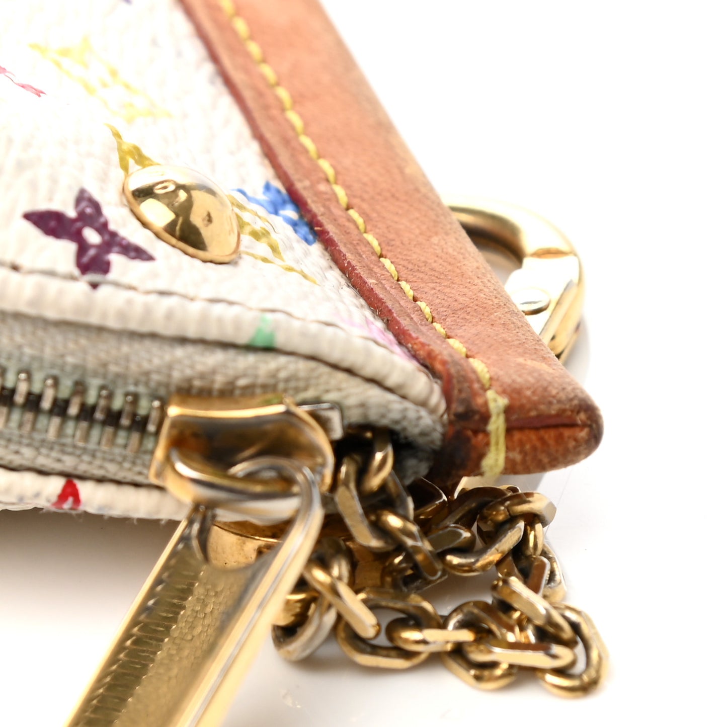 Monogram Multicolor Berlingot Coin Purse White