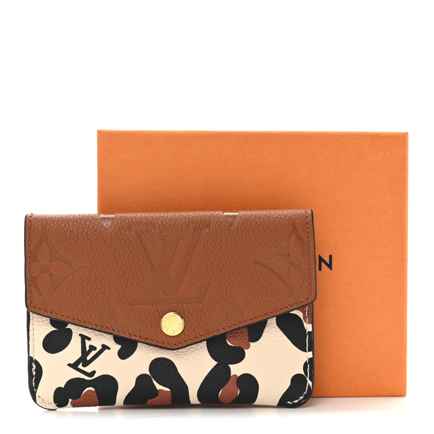 Empreinte Monogram Giant Wild At Heart Key Pouch Caramel